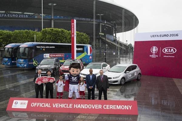 Hyundai &amp; Kia UEFA EURO 2016™- Official Vehicle Handover Ceremony at Stade de France in Paris, France, 30th May 2016. Photo by Gero Breloer/ Hyundai &amp; Kia