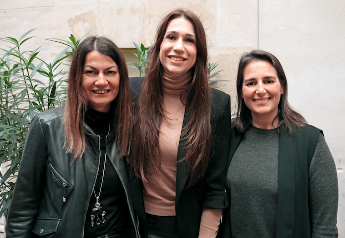 De la izquierda a la derecha: Zdenka prieto, Aline Gervasi, Teresa Orellana