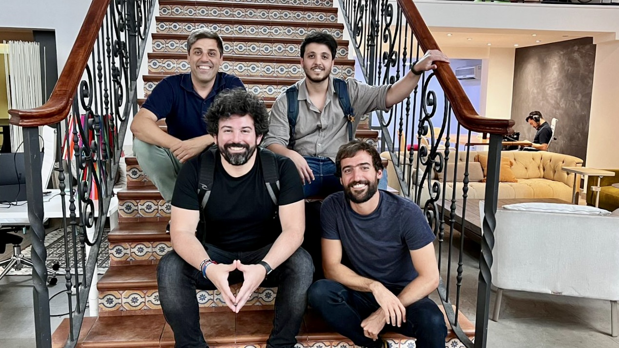 Santi Echazú (Co-Founder), Andrés Micheo (CDBO), Nacho Margulies (CEO) y Fer Benito (Country Manager)