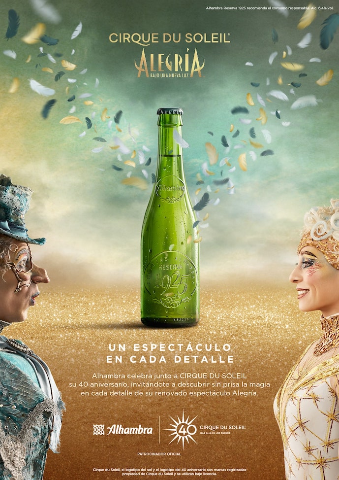 Cervezas Alhambra y Cirque du Soleil